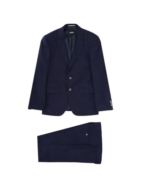 two-piece slim-fit suit in micro-patterned fabric by HUGO BOSS