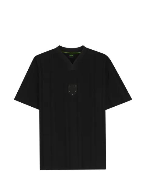 vertical-stripe V-neck T-shirt by HUGO BOSS