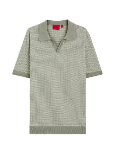 waffle-knit short-sleeve T-shirt by HUGO BOSS