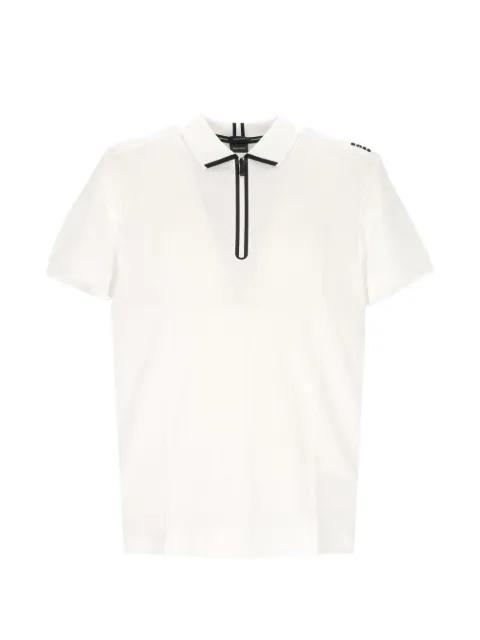 waffle-knit zip-up polo shirt by HUGO BOSS