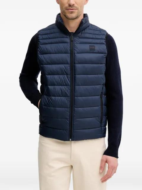 water-repellent vest with logo patch by HUGO BOSS