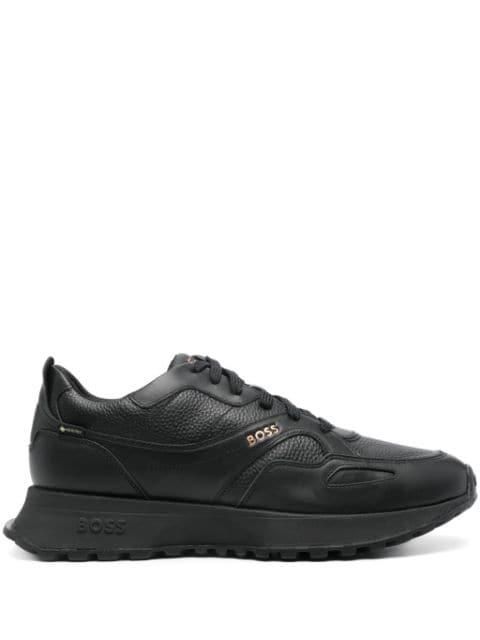 waterproof GORE-TEX® trainers in polished leather by HUGO BOSS