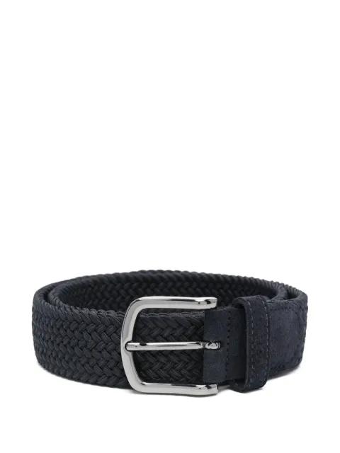 woven belt with leather trims by HUGO BOSS