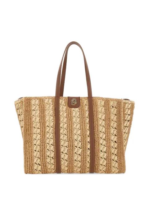 woven-straw tote bag by HUGO BOSS
