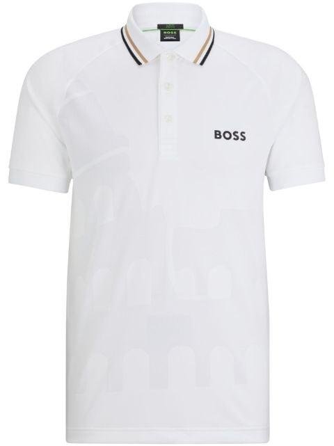 x Matteo Berrettini jacquard-jersey polo shirt by HUGO BOSS