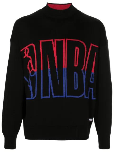 x NBA logo-print knitted sweatshirt by HUGO BOSS
