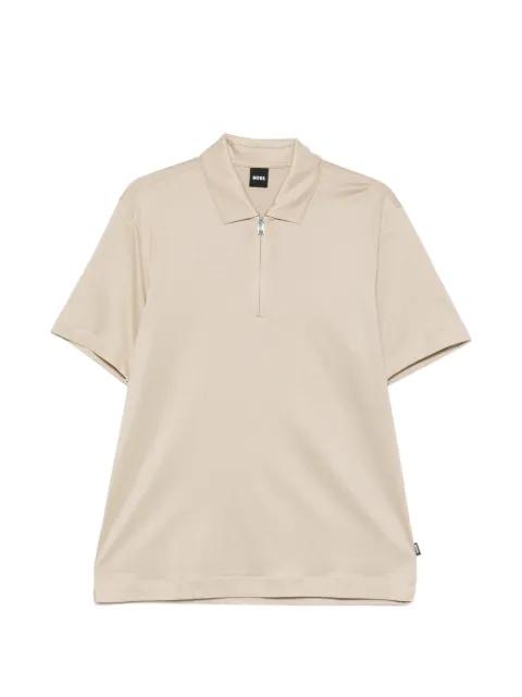 zip-fastening polo shirt by HUGO BOSS
