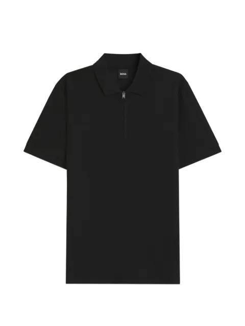 zip-fastening textured polo shirt by HUGO BOSS