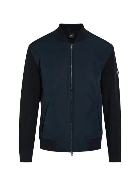 zip knitted bomber jacket by HUGO BOSS