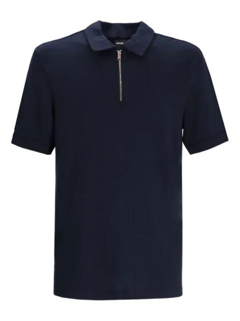 zip-neck polo shirt by HUGO BOSS