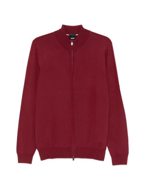 zip plain cardigan by HUGO BOSS