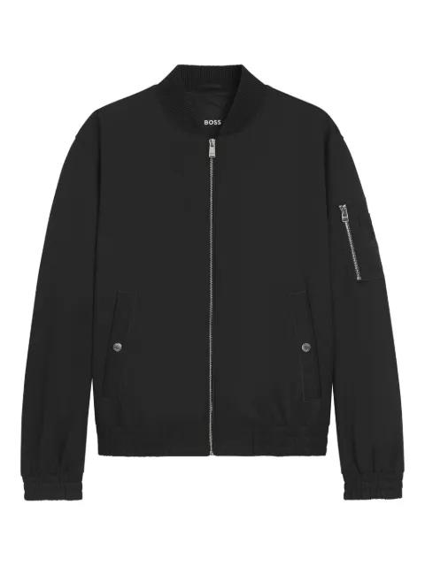 zip-up bomber jacket by HUGO BOSS