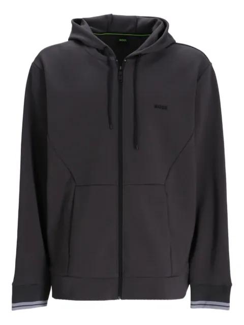 zip-up hoodied sweatshirt by HUGO BOSS