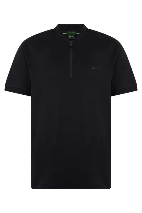 zip-up polo shirt by HUGO BOSS