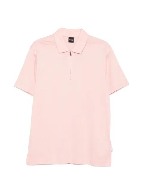 zip-up polo shirt by HUGO BOSS