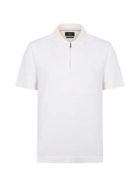 zip-up polo shirt by HUGO BOSS