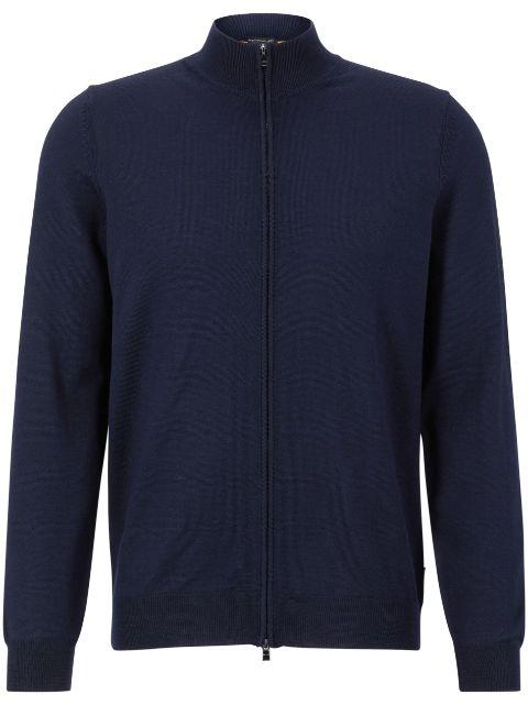 zipped knit cardigan by HUGO BOSS