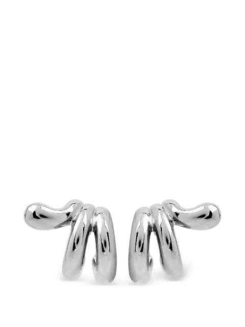 trio brass earrings by HUGO KREIT