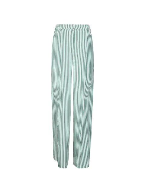 Zinnia stripe-pattern trousers by HUI HUI