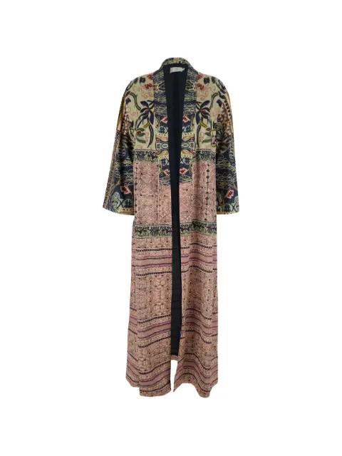 Ciclamino floral-pattern coat by HUI MILANO