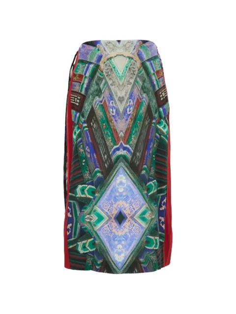 Tiziano printed midi skirt by HUI MILANO