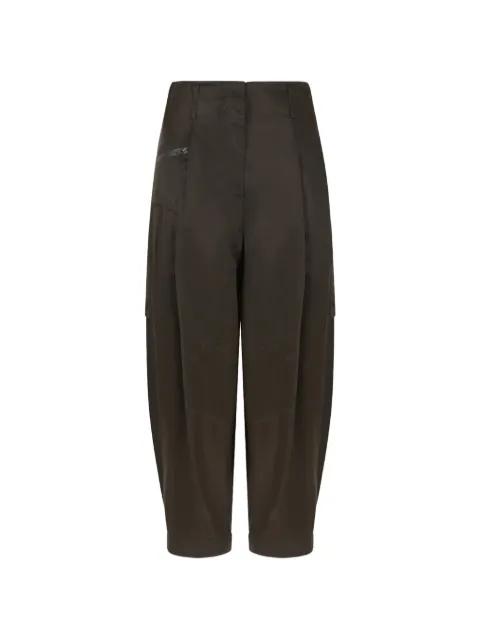 pleated zip-detail cargo pants by HUI MILANO