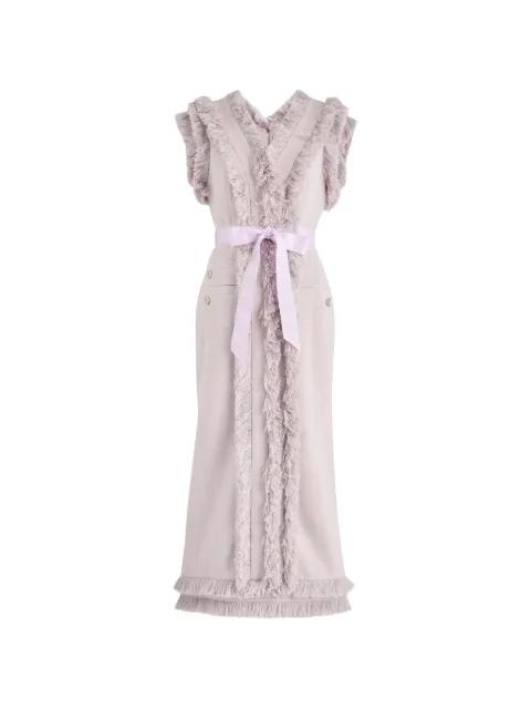 Arlo tweed midi dress by HUISHAN ZHANG