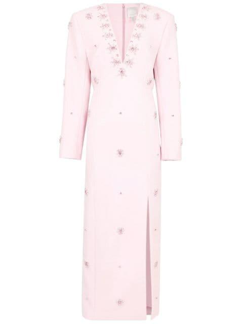 Aurore crystal-embellished midi dress by HUISHAN ZHANG