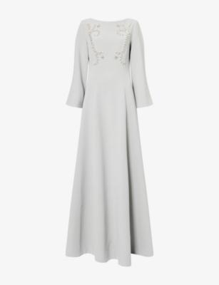 Clover Jewel-Embellished Woven Gown by HUISHAN ZHANG