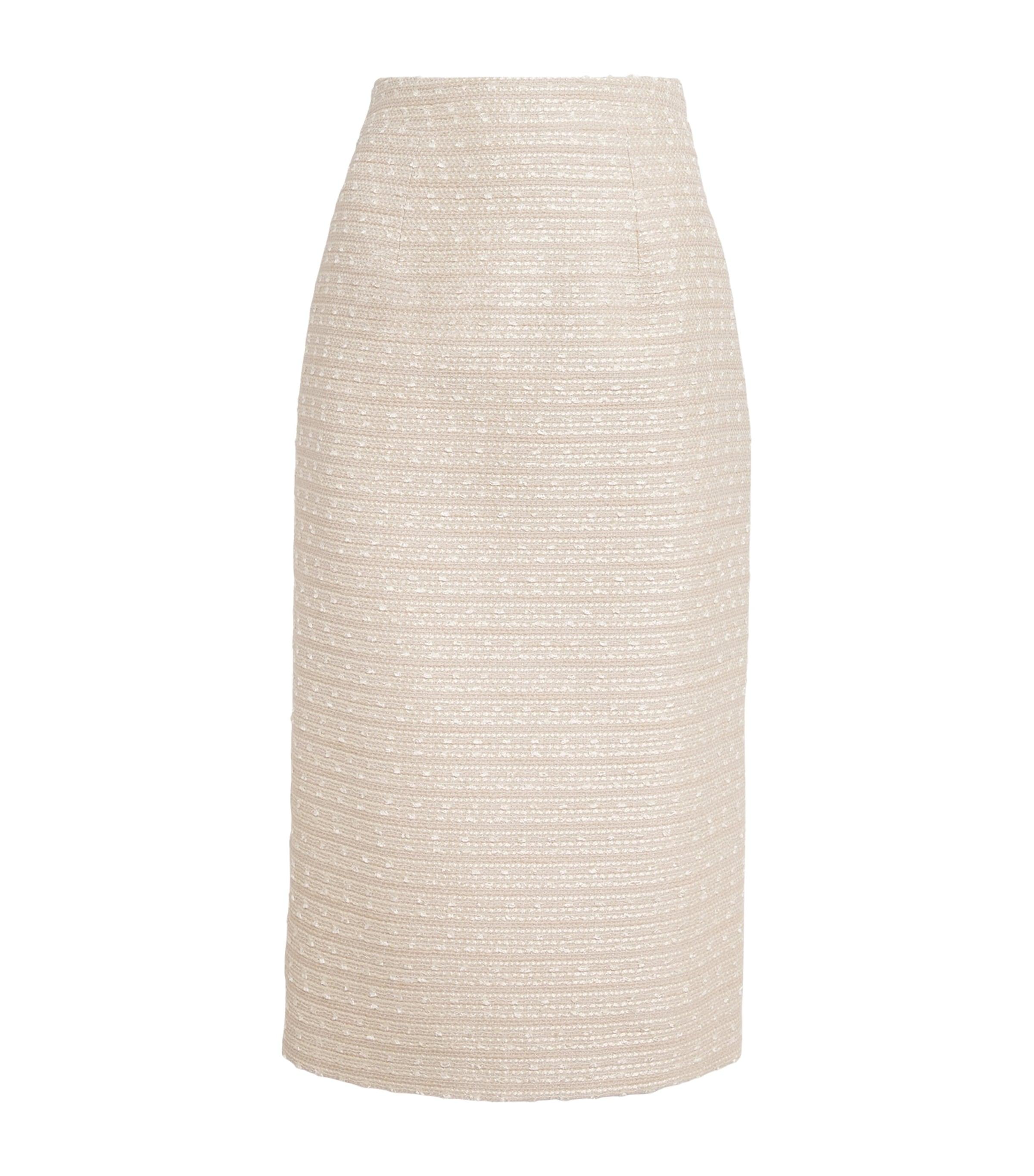 Huishan Zhang Tweed Oakley Midi Skirt by HUISHAN ZHANG