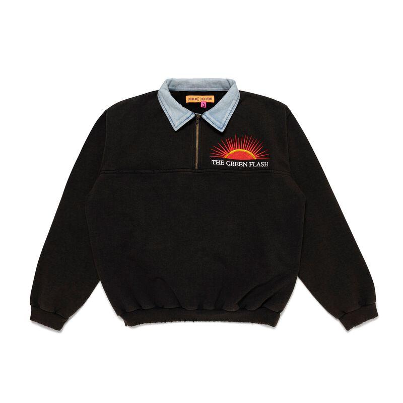 CPFM GREEN FLASH DENIM HALF ZIP FLEECE by HUMAN MADE