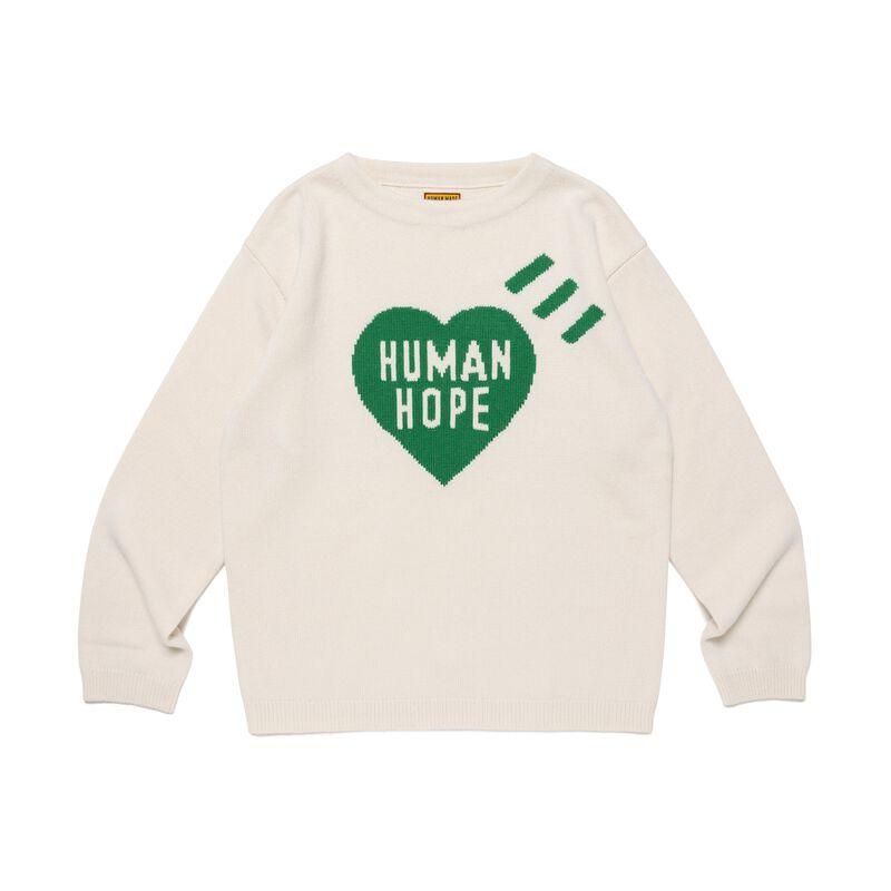 HUMAN HOPE HEART KNIT SWEATER by HUMAN MADE
