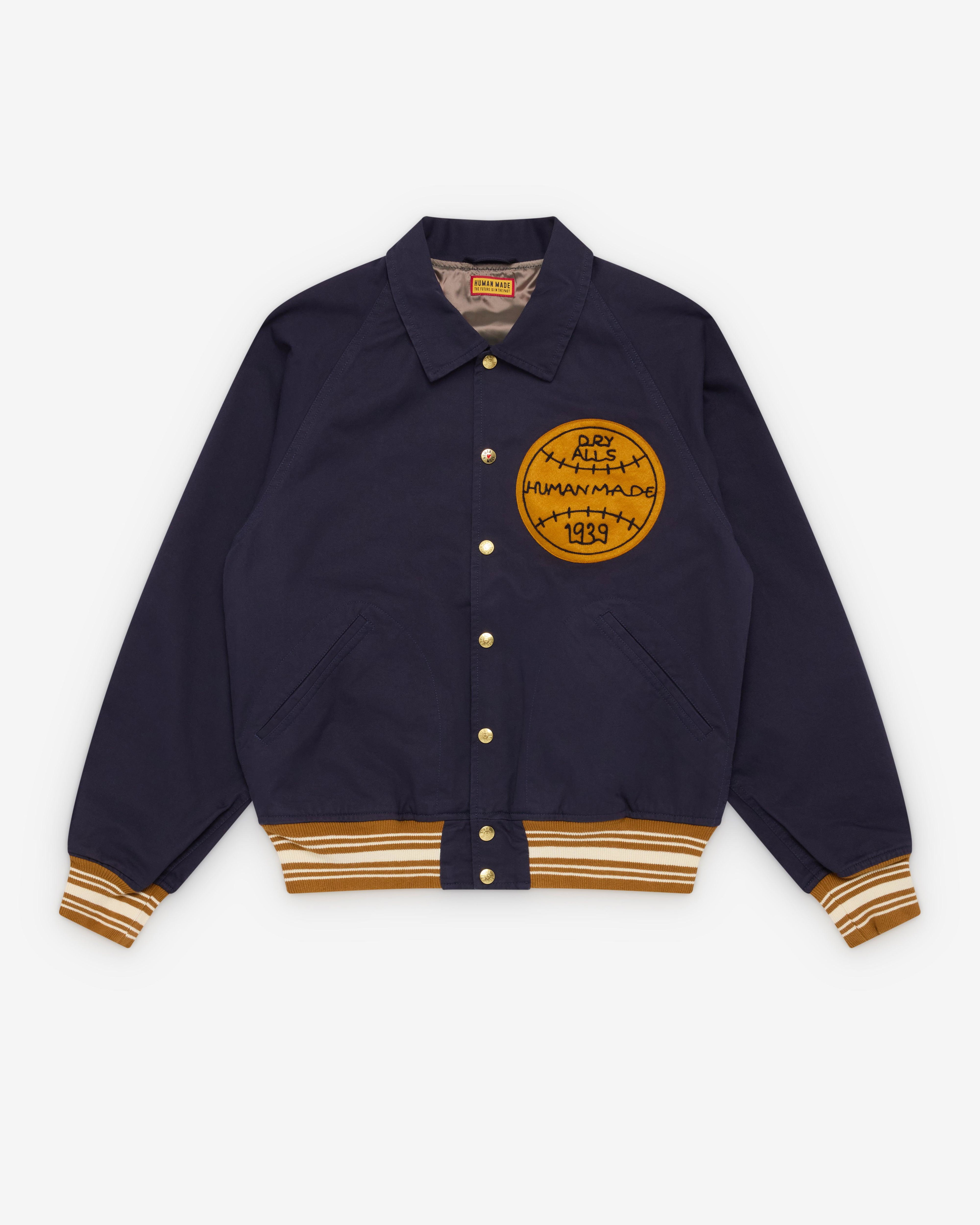 Human Made - Men's Baseball Jacket - (Navy) by HUMAN MADE