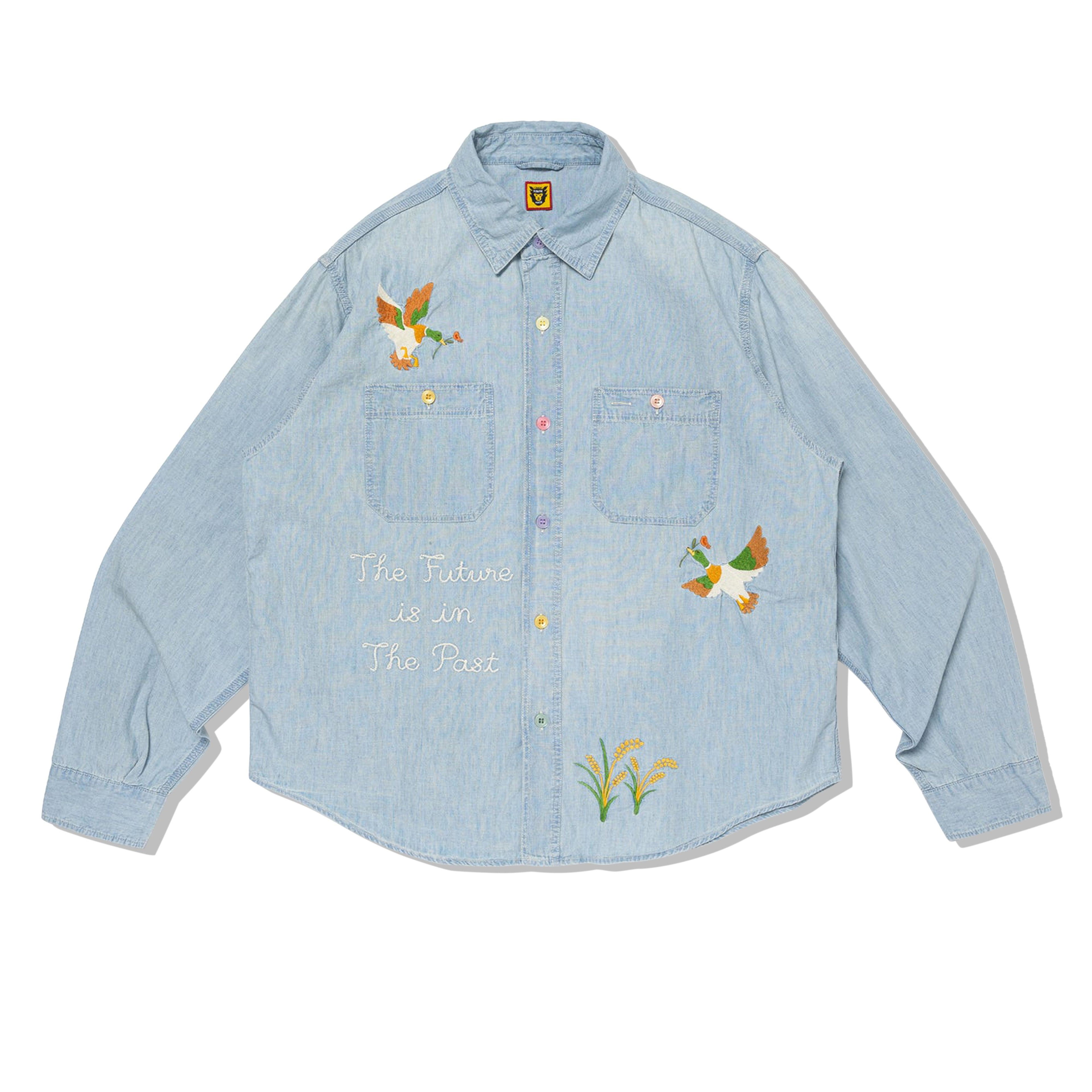 Human Made - Men's Chambray Work Shirt - (Indigo) by HUMAN MADE