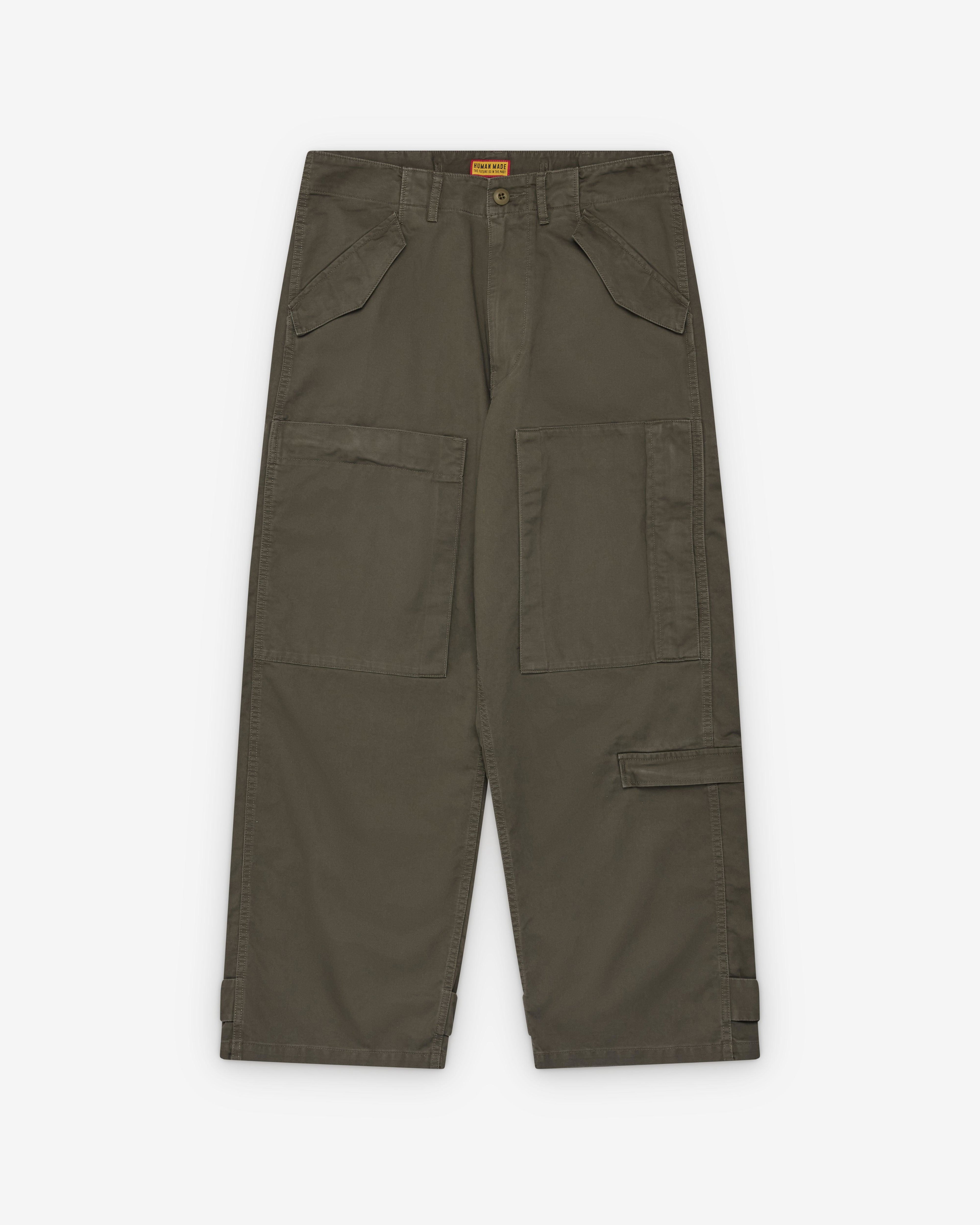 Human Made - Men's Wide Military Pants - (Olive) by HUMAN MADE
