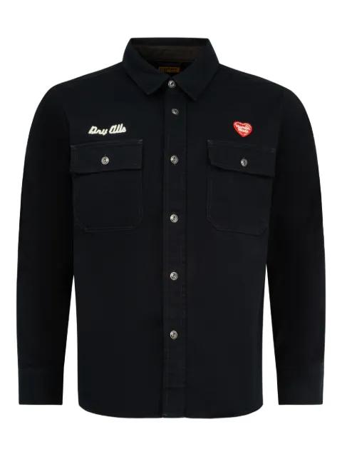 buttoned patch work shirt by HUMAN MADE