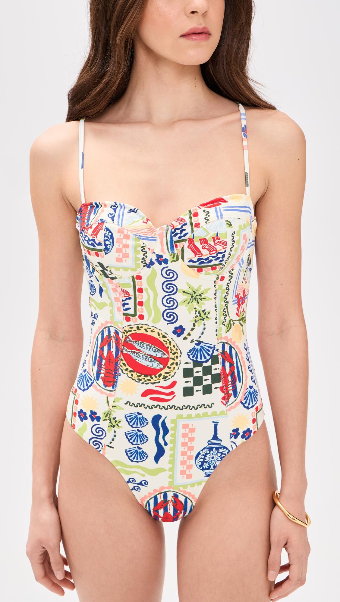 Underwire One-Piece Swimsuit by HUNTER BELL