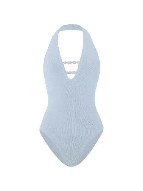 Adriana beaded swimsuit by HUNZA G