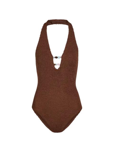 Adriana beaded swimsuit by HUNZA G