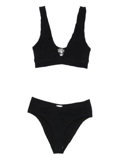 Angel textured-finish bikini by HUNZA G