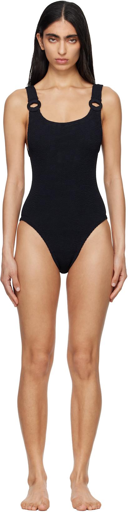 Black Domino Swimsuit by HUNZA G