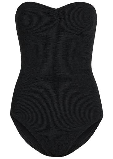 Brooke strapless crinkle swimsuit by HUNZA G