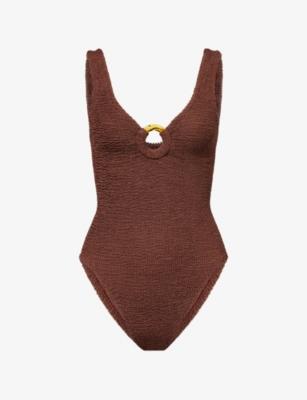 Celine Ring Crinkled Swimsuit by HUNZA G