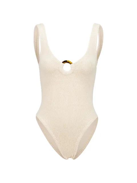 Celine crinkled-effect swimsuit by HUNZA G