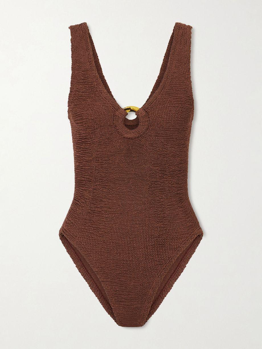 Celine embellished Original Crinkle™ swimsuit by HUNZA G