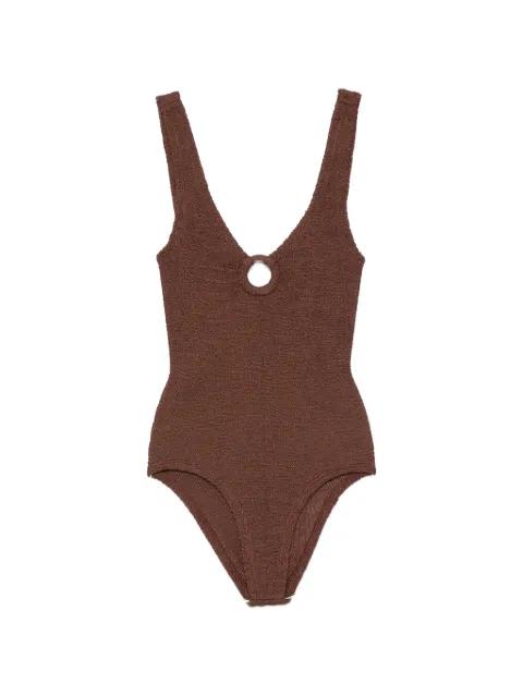 Celine ring-detail swimsuit by HUNZA G