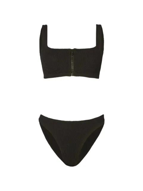 Dallas zip-front bikini by HUNZA G