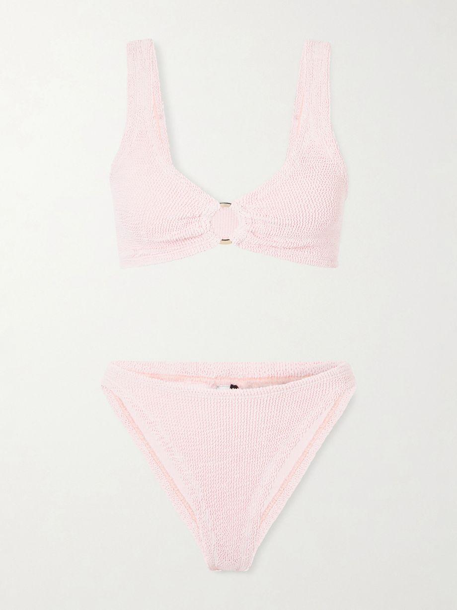 Embellished original crinkle™ bikini by HUNZA G