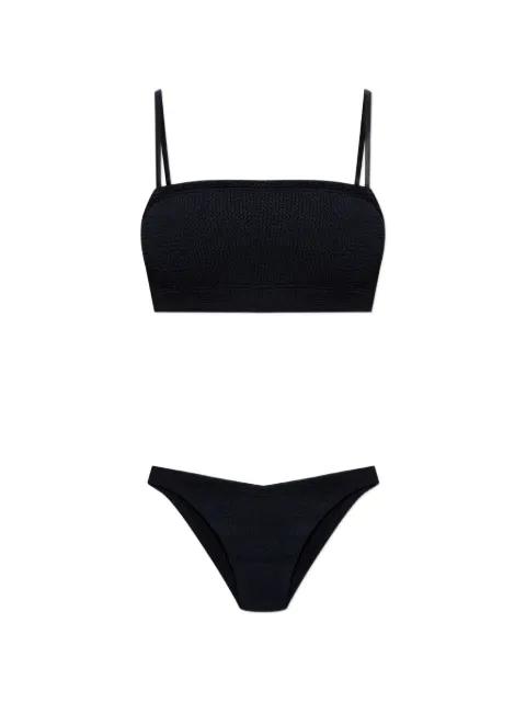 Gigi crinkle-effect bikini by HUNZA G