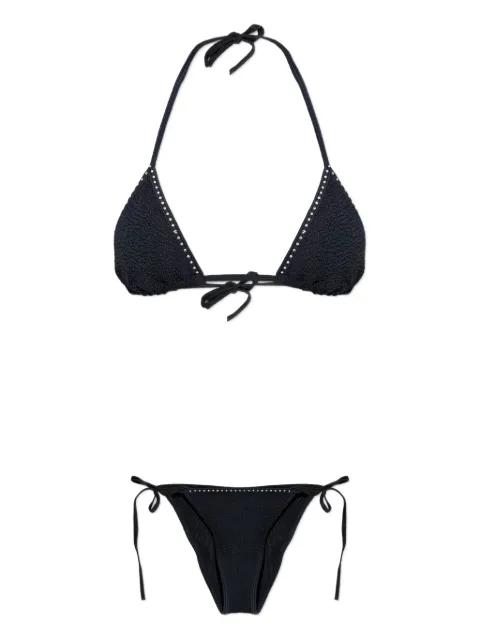 Gina Swarovski® crinkle bikini by HUNZA G